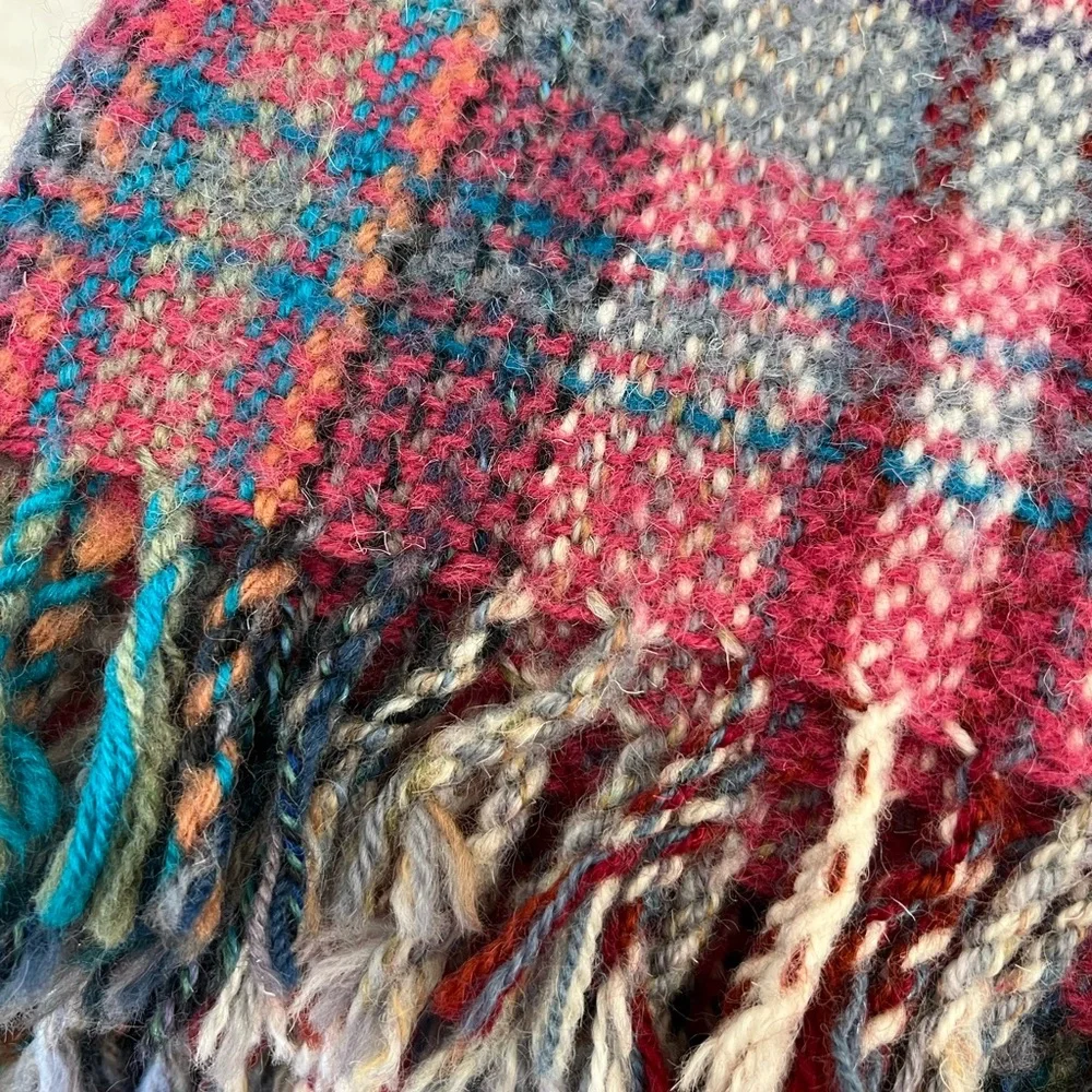 HIGGY Blanket Throw 100% Wool Made In New Zealand Plaid Throw Tasseled Blanket